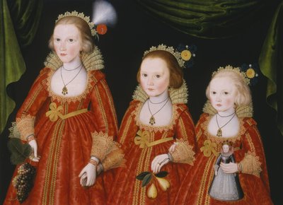 Portrait of Three Girls by William follower of Larkin